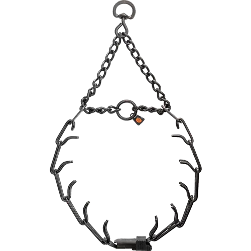 Herm. Sprenger® ULTRA-PLUS Black Stainless Prong Training Collar with Assembly Chain and ClicLock Product image